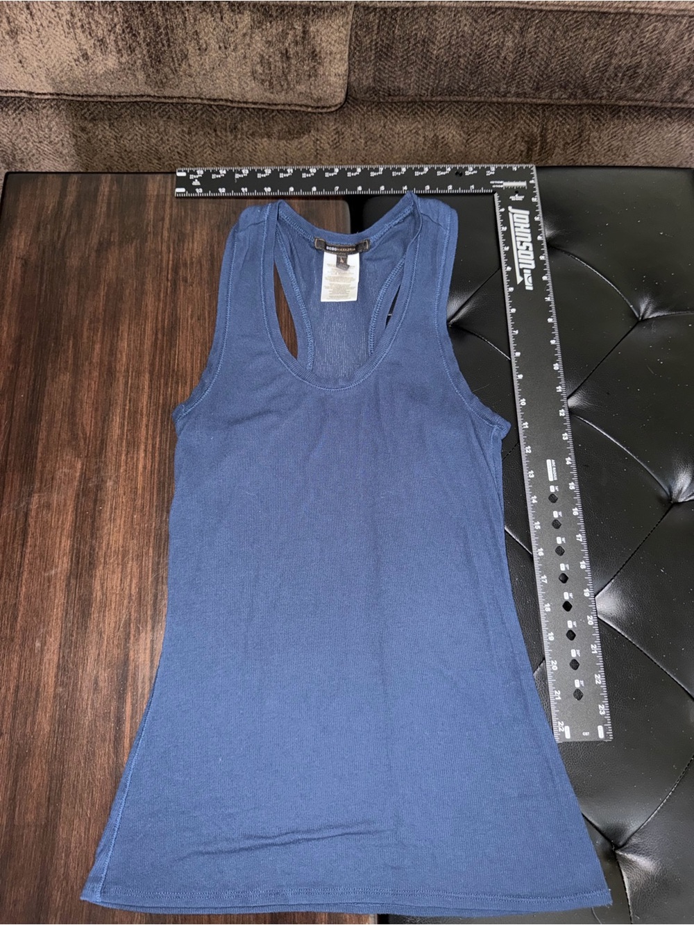 BCBGMaxAzria Blue Racerback Tank Top